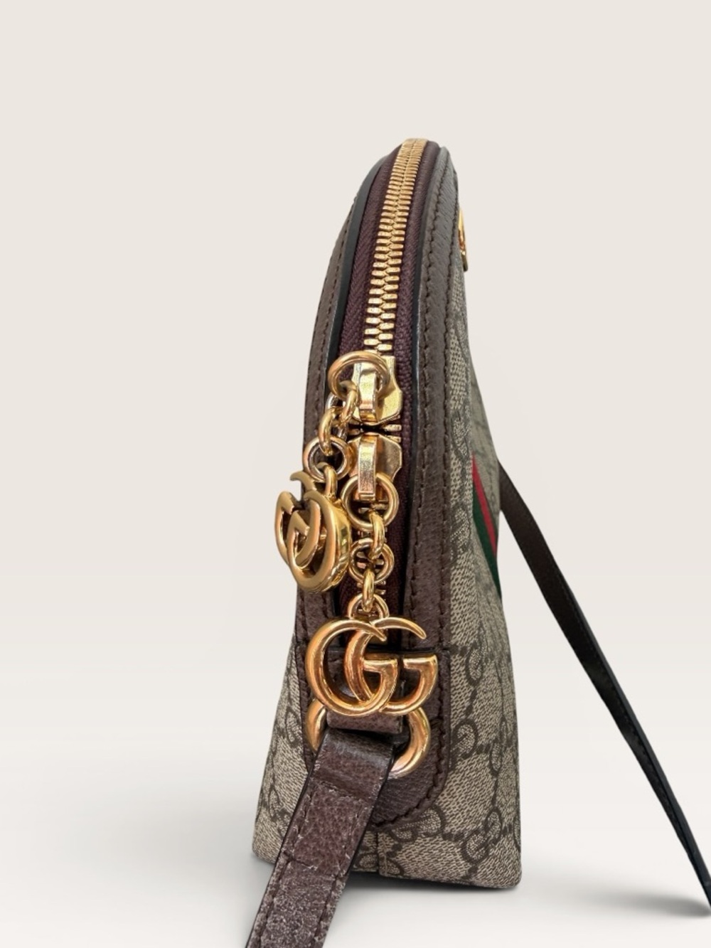 Gucci GG Supreme Canvas Crossbody Bag Web Stripe Ophidia Small Done - Picture 8 of 16